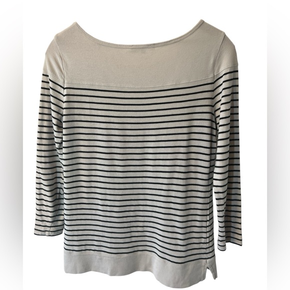 Joan Vass Striped Long Sleeve Top - Picture 3 of 6